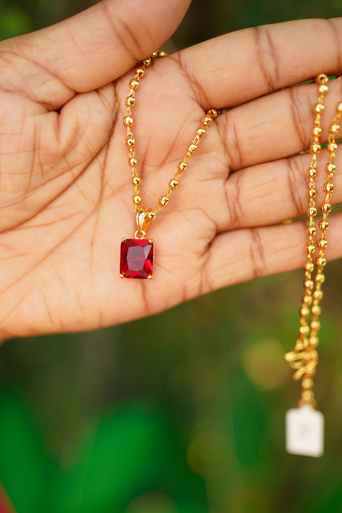 Short Plated Chain with Pendent