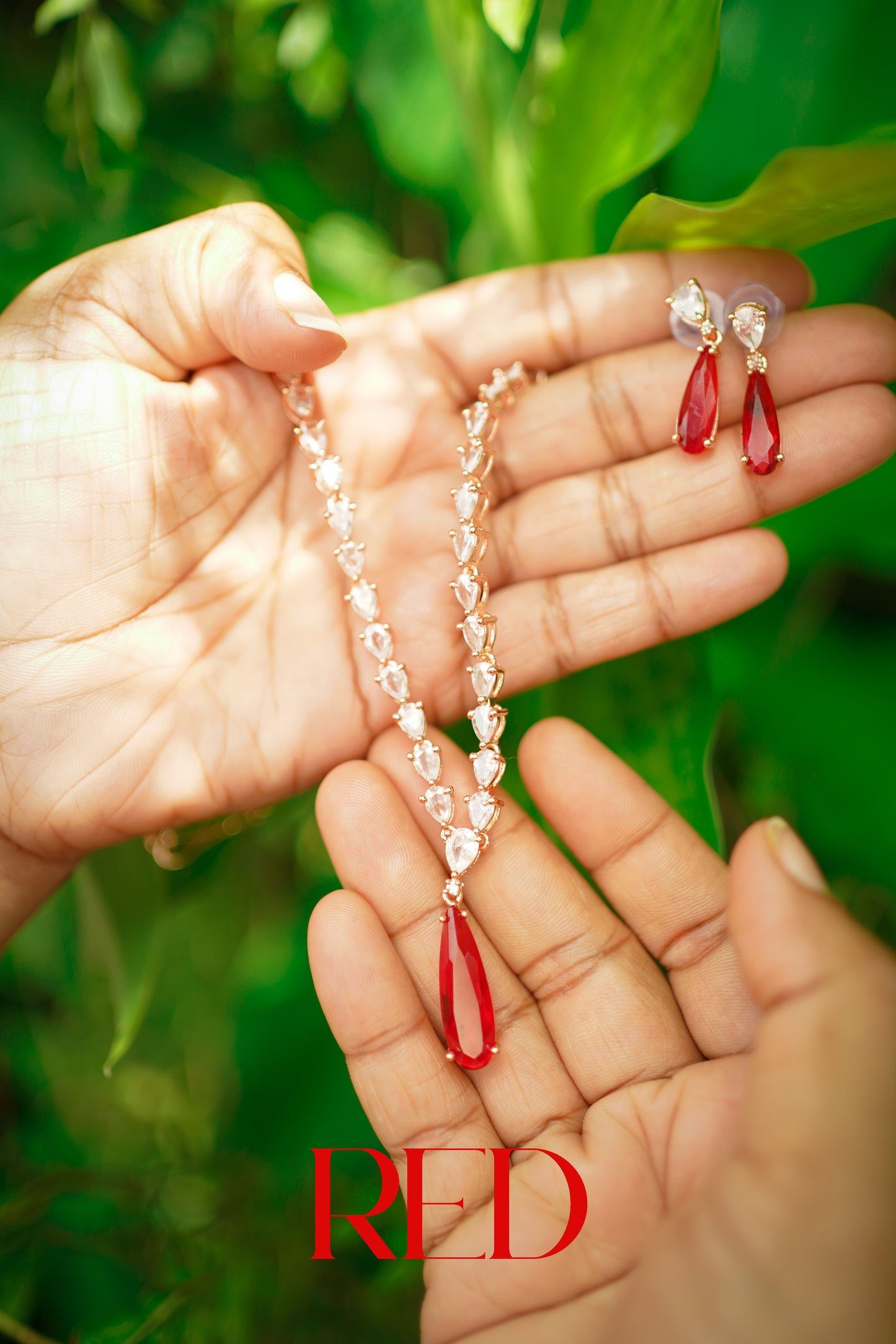 Rose Gold Necklace Set