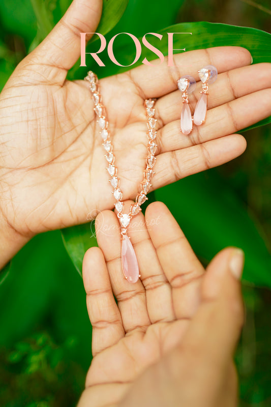 Rose Gold Necklace Set