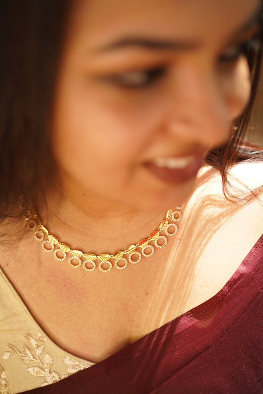Gold plated simple necklace
