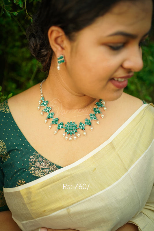 Oxidized Multi-Color Necklace