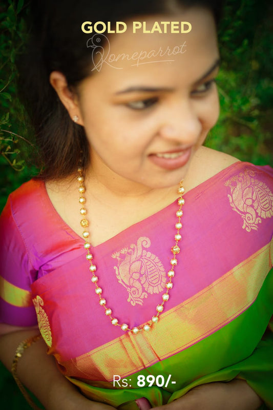 Pearl & Gold Mix Long Chain