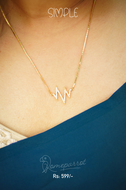 Plated Simple thunder necklace